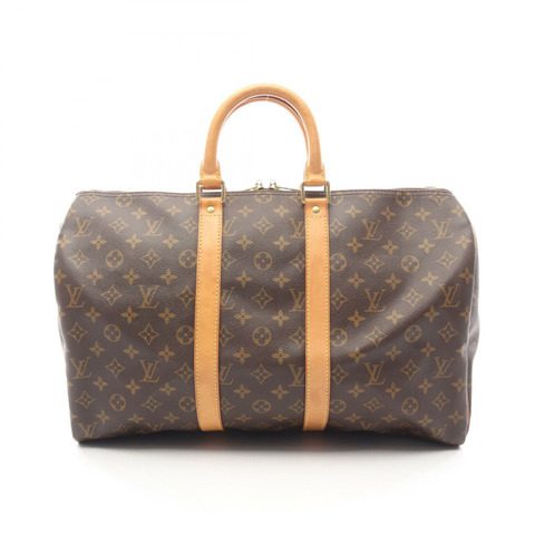路易威登 Keepall45 手提包 M41428 Monogram 帆布皮革棕色二手 LV