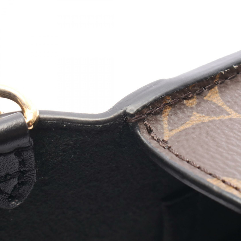 路易威登（LOUIS VUITTON）M80559 Monogram Noir 二手帶鎖鏈條單肩手提包-4
