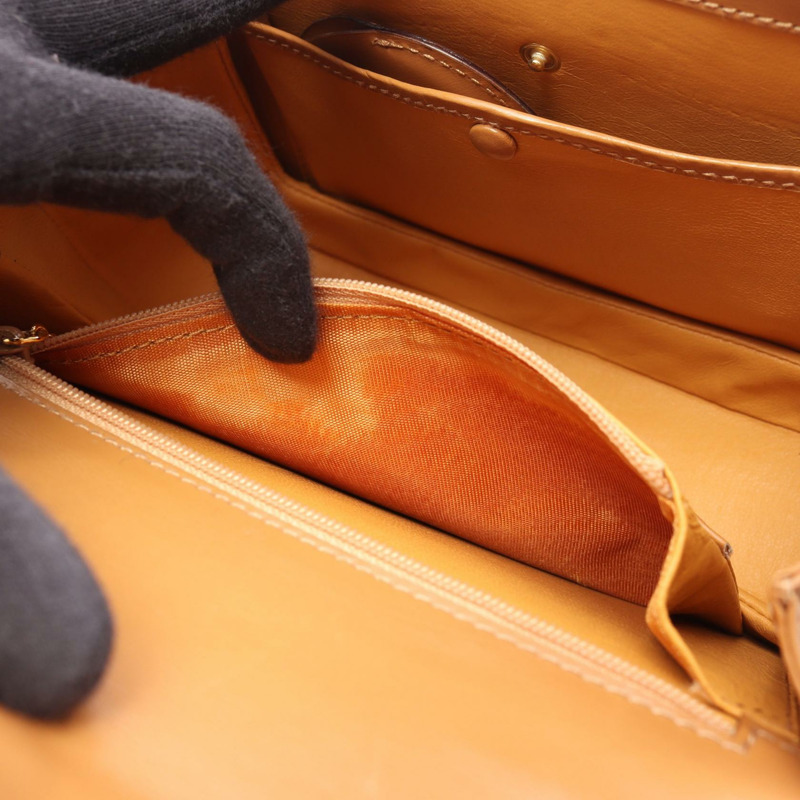 GUCCI 竹節單肩斜背包 00020460188 皮革 棕色 二手 女士-6