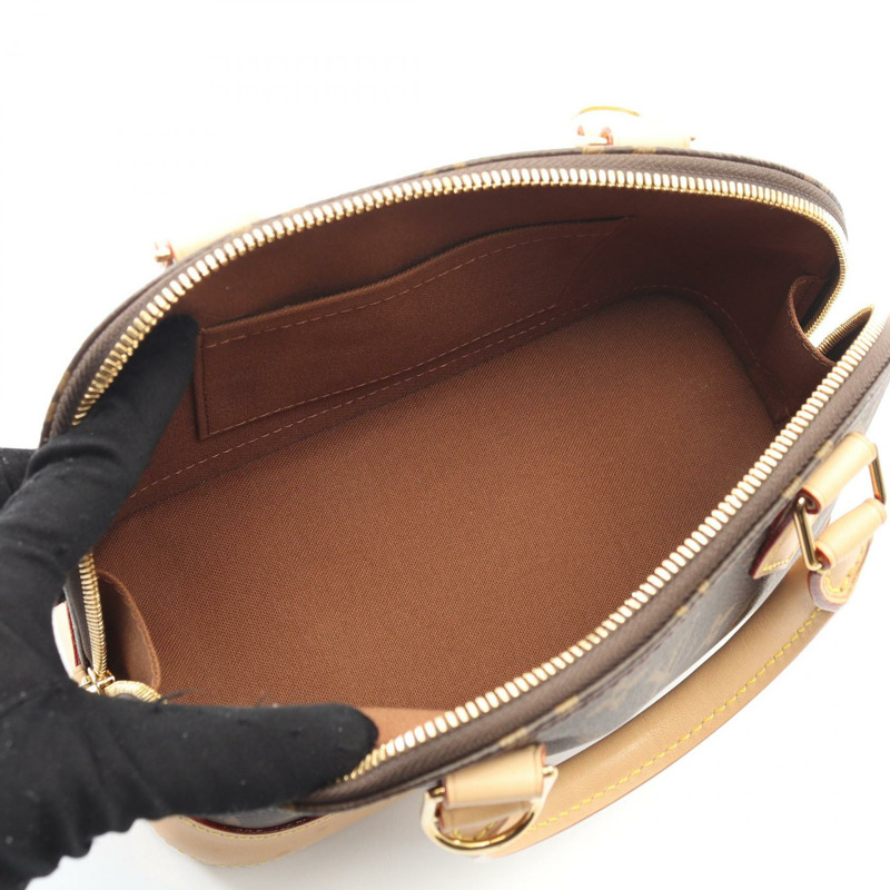 路易威登 Alma BB 單肩手提包 M46990 Monogram 帆布皮革棕色二手-2