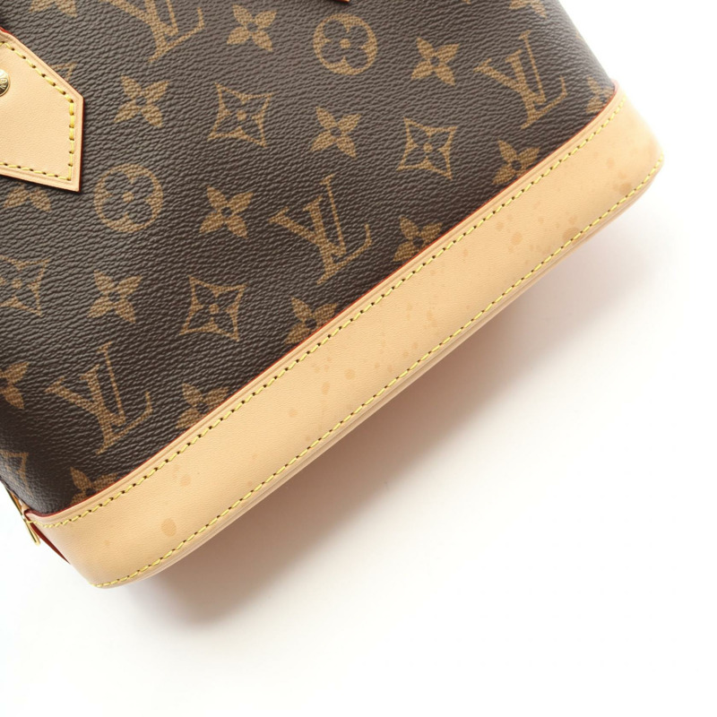 路易威登 Alma BB 單肩手提包 M46990 Monogram 帆布皮革棕色二手-4