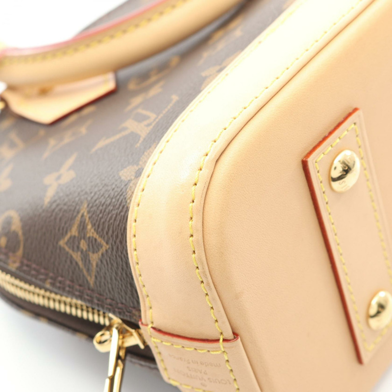 路易威登 Alma BB 單肩手提包 M46990 Monogram 帆布皮革棕色二手-6