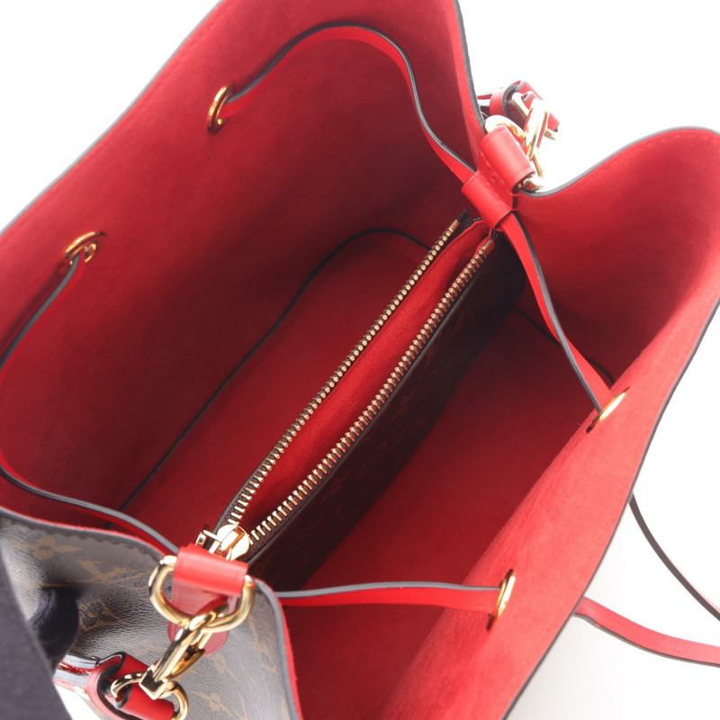 路易威登 NeoNoe 單肩斜背包 M44021 Monogram 帆布 紅色 二手 LV-2