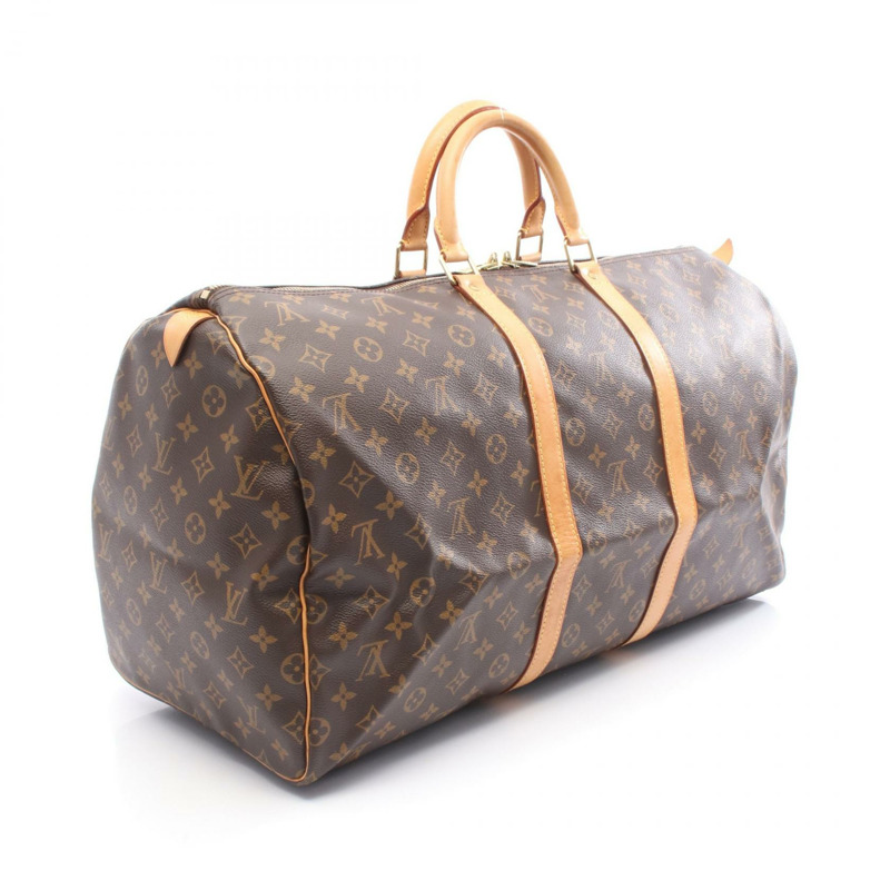 路易威登 Keepall 55 旅行手提包 M41424 Monogram 帆布皮革二手 LV-1