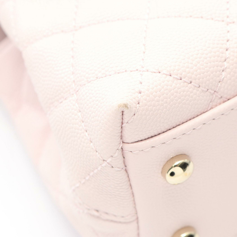 香奈兒 Coco Handle 翻蓋絎縫鏈條肩背包 A92990 小牛皮 PK GHW-5