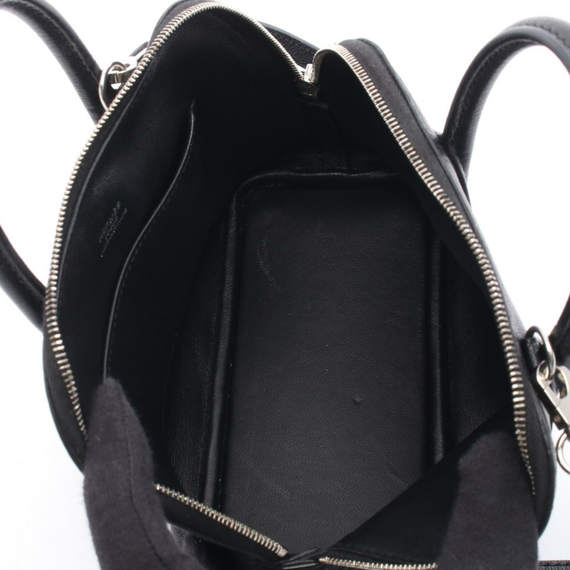 愛馬仕 Bolide 1923 迷你肩背包，山羊皮，黑色，二手，女士，扣-2