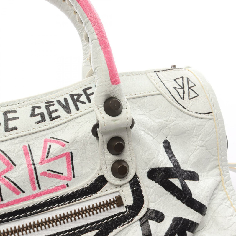 巴黎世家經典款 City S 兩用肩背手提包 431621 皮革 灰色 多色-7