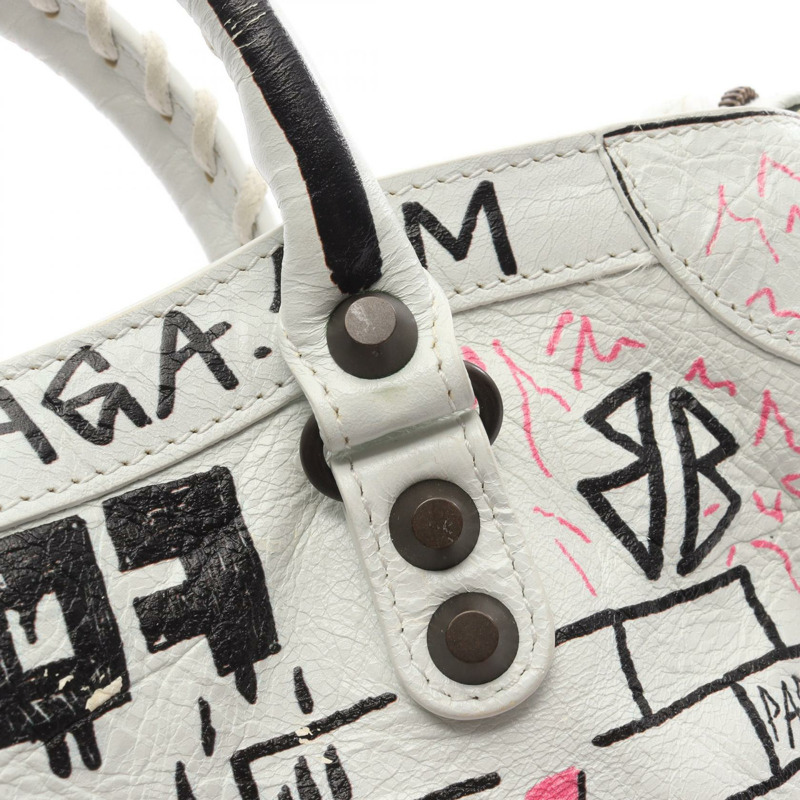 巴黎世家經典款 City S 兩用肩背手提包 431621 皮革 灰色 多色-8