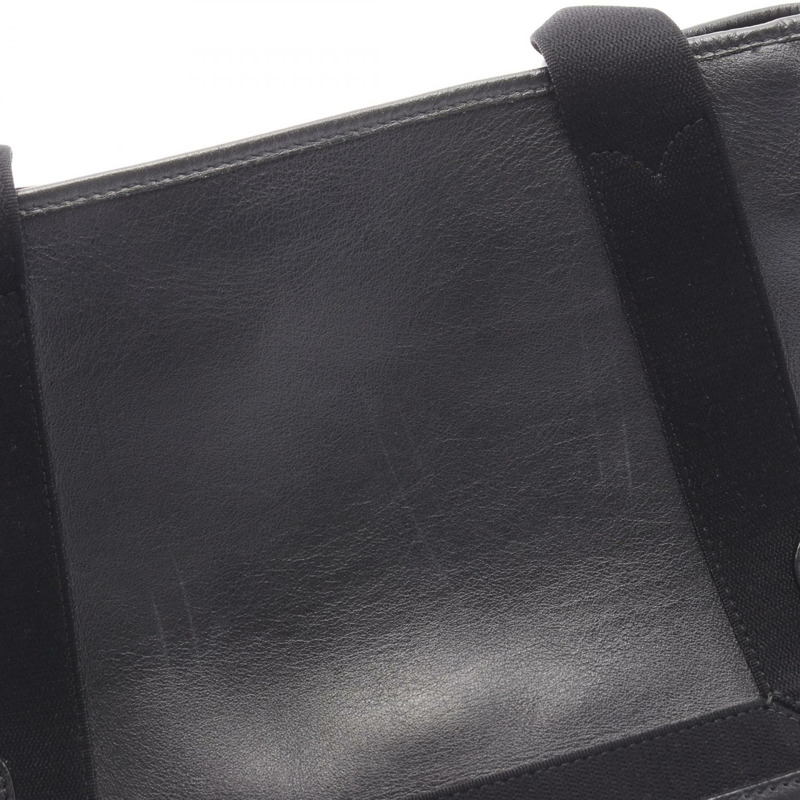 BALENCIAGA 海軍藍 CABAS S 手提包 339933 黑色皮革 二手 女士-5