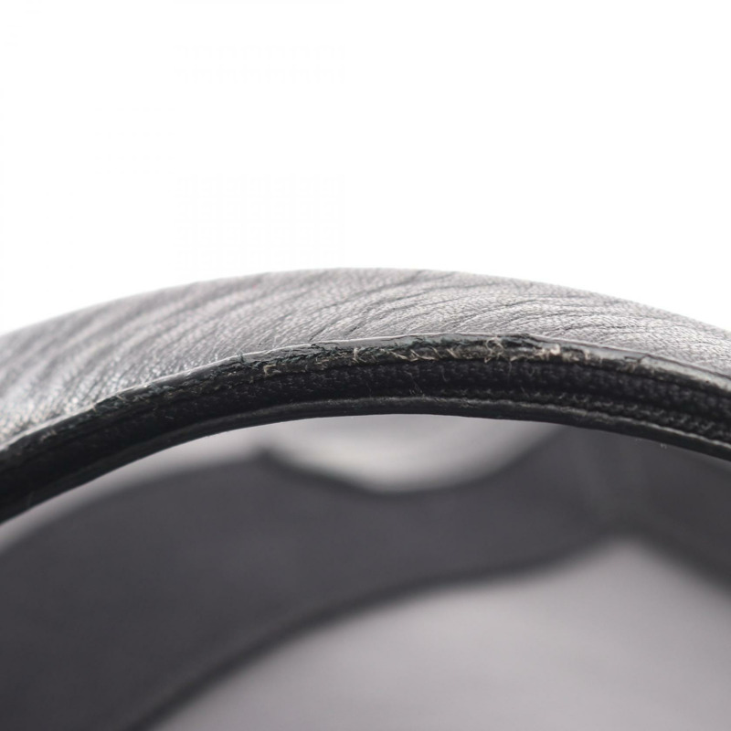 BALENCIAGA 海軍藍 CABAS S 手提包 339933 黑色皮革 二手 女士-8