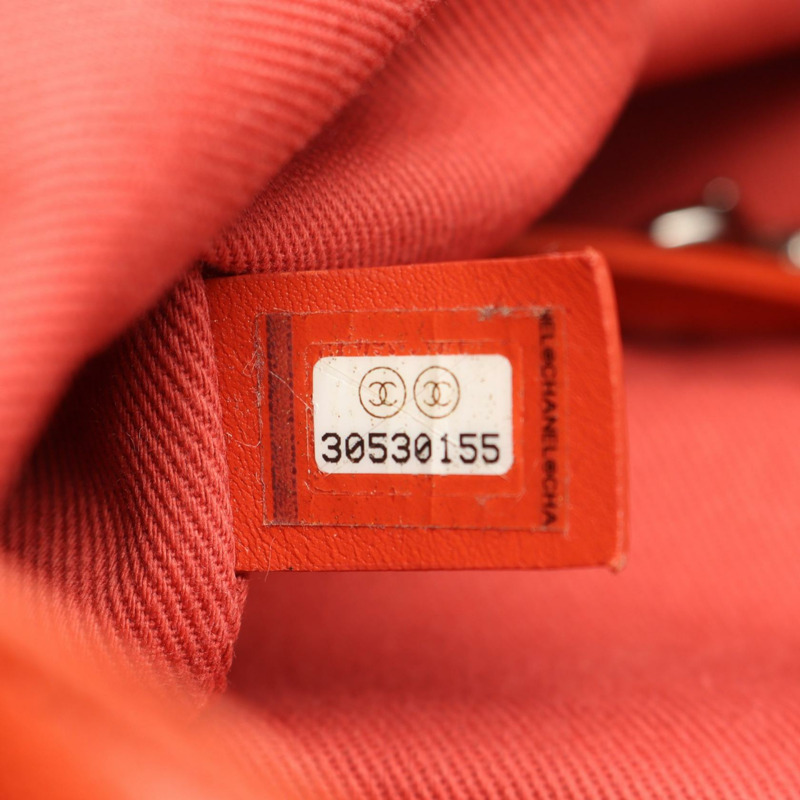 香奈兒 COCO 標誌大號購物鏈肩背手提包，紅色，二手 CC-4