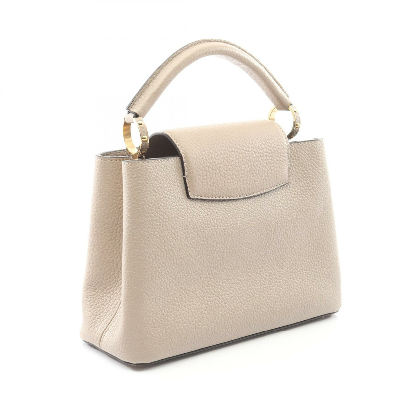 路易威登 Capucine BB 單肩手提包 M94634 Taurillon 皮革 米色 二手-1