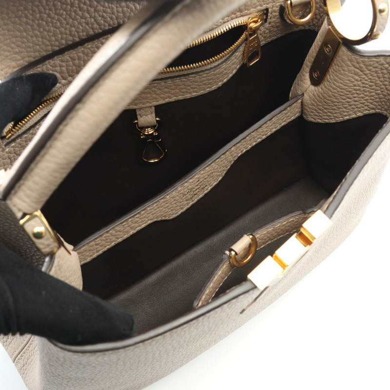 路易威登 Capucine BB 單肩手提包 M94634 Taurillon 皮革 米色 二手-2