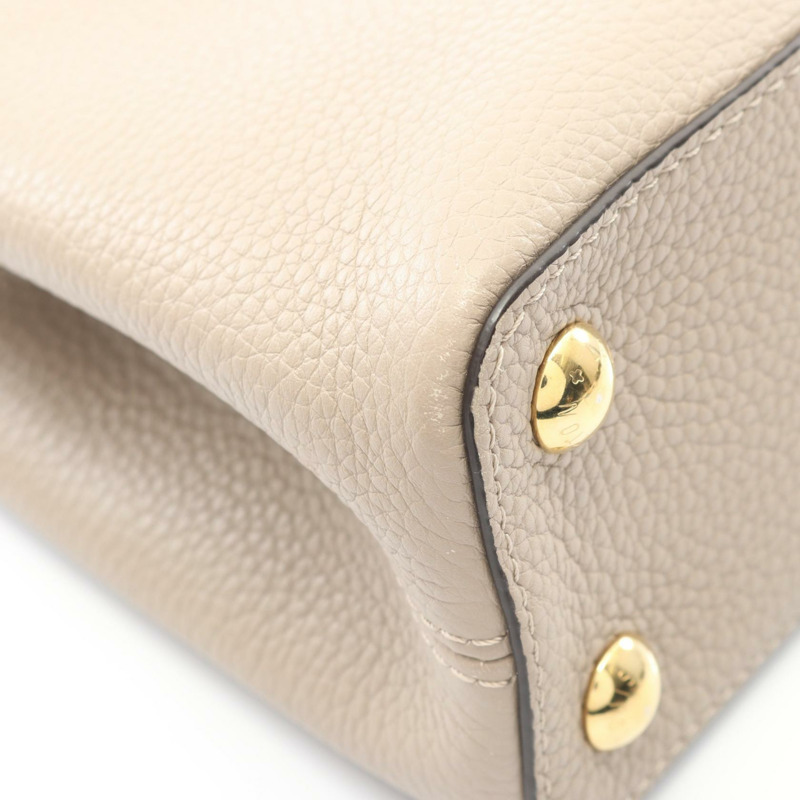 路易威登 Capucine BB 單肩手提包 M94634 Taurillon 皮革 米色 二手-5