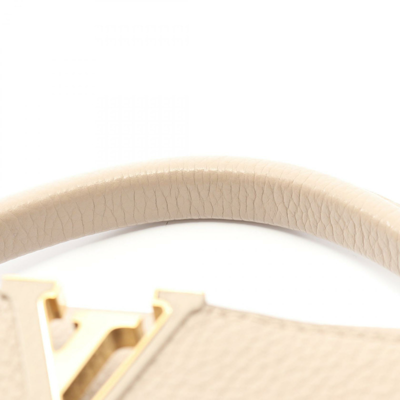 路易威登 Capucine BB 單肩手提包 M94634 Taurillon 皮革 米色 二手-7