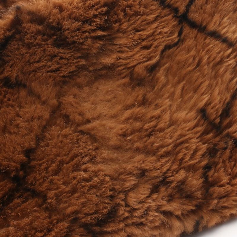 香奈兒肩包,棕色黑色皮革毛絨款,二手女款-5