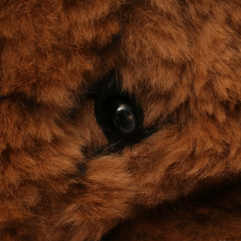 香奈兒肩包,棕色黑色皮革毛絨款,二手女款-6