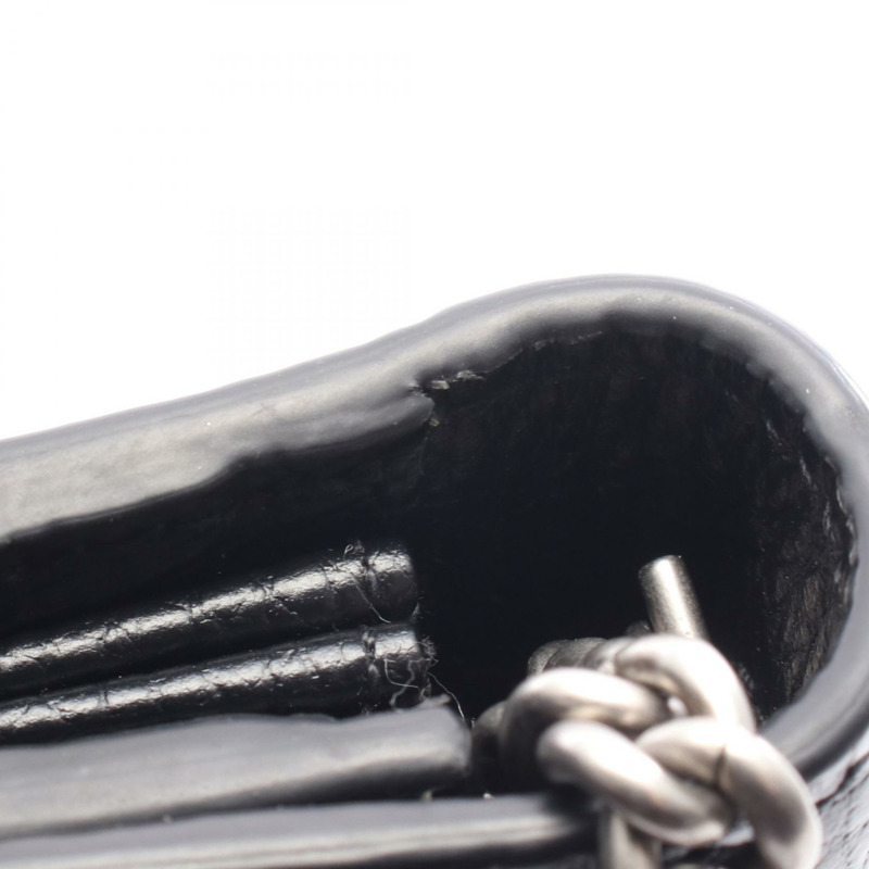 GUCCI Dionysus 鏈條單肩斜背包 401231 黑色皮革 二手 女士 WOC-4