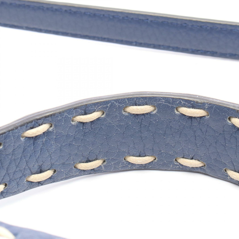 FENDI Mini Peekaboo Selleria 單肩手提包 8BN244 皮革 藍色 二手 女士-4