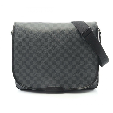 路易威登 Daniel GM 單肩包 N58033 Damier Graphite 帆布黑色二手 LV