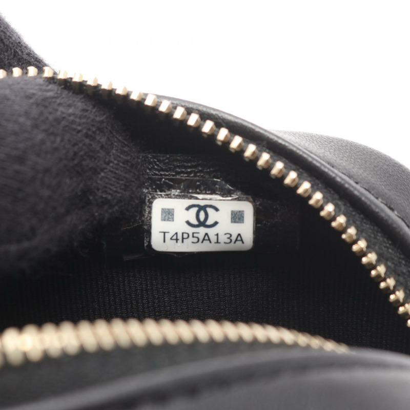 香奈兒 (CHANEL) 絎縫鏈條肩背包 AP4516 羊皮 黑色 白色 二手 金色五金 CC-4