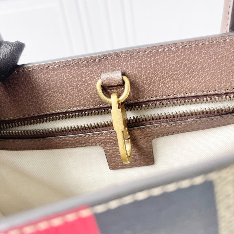 GUCCI Pineapple系列老花Logo波羅印花牛皮手提肩背包 31×13×26 99新配件塵袋-5