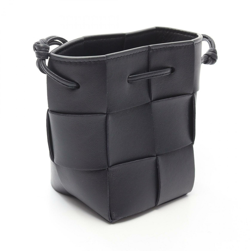 BOTTEGA VENETA Cassette 迷你斜背水桶包，海軍藍皮革，二手-1