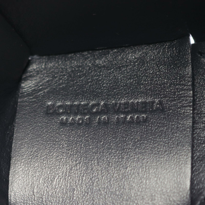 BOTTEGA VENETA Cassette 迷你斜背水桶包，海軍藍皮革，二手-3