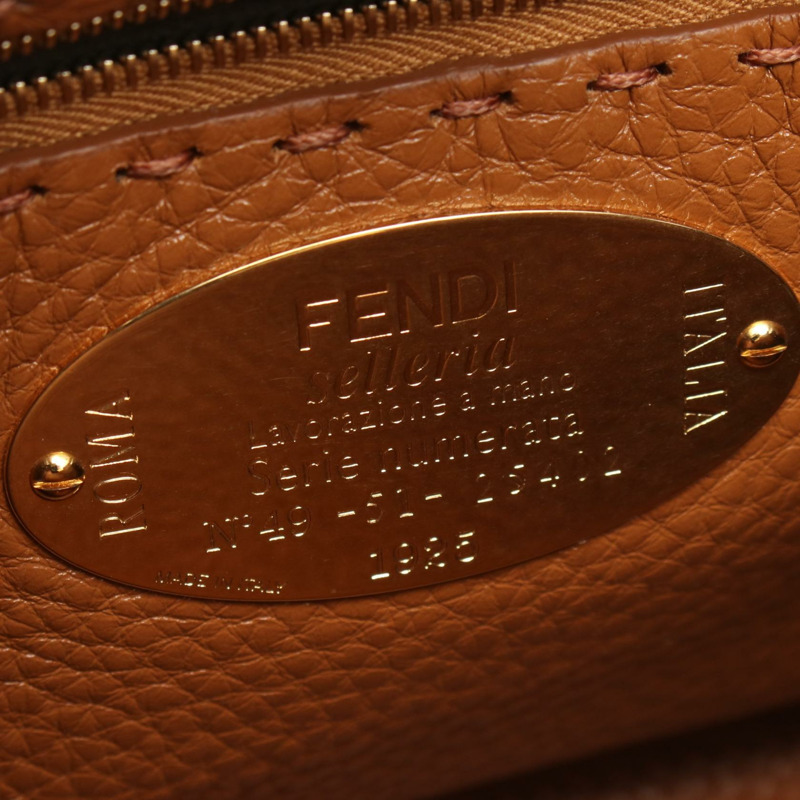 FENDI Peekaboo Essentials 單肩斜背包 8BN302 皮革 海軍藍 二手-3