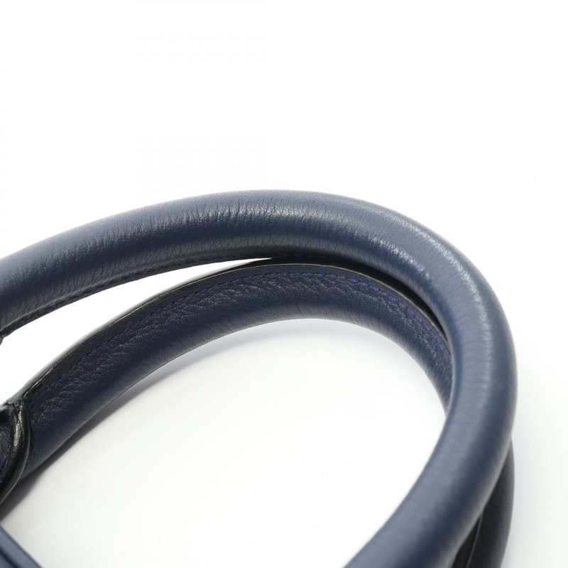 LOEWE Amazona 75 單肩斜背包，海軍藍皮革，二手女款-5