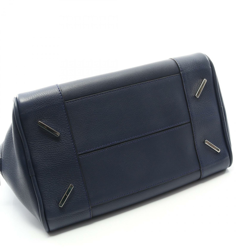 LOEWE Amazona 75 單肩斜背包，海軍藍皮革，二手女款-7