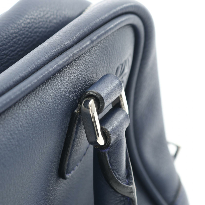 LOEWE Amazona 75 單肩斜背包，海軍藍皮革，二手女款-8
