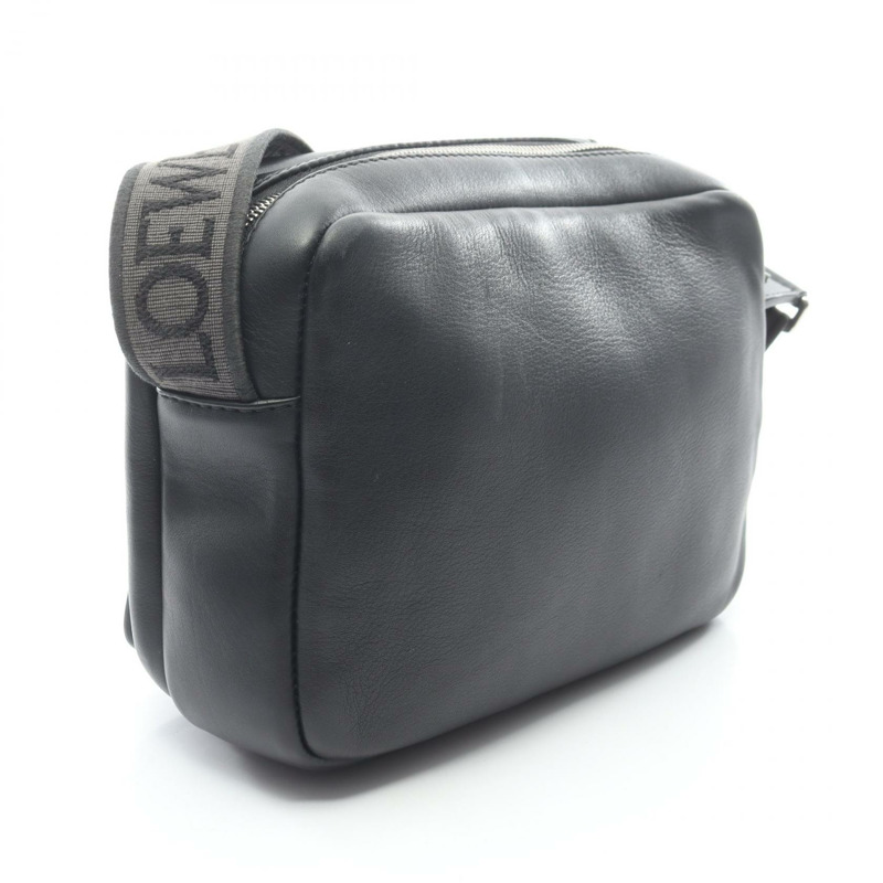 LOEWE 軍裝信差 XS 肩包 B553A72X22 黑色皮革 二手 男士-1