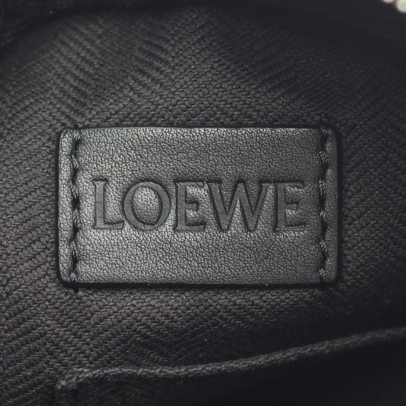 LOEWE 軍裝信差 XS 肩包 B553A72X22 黑色皮革 二手 男士-4