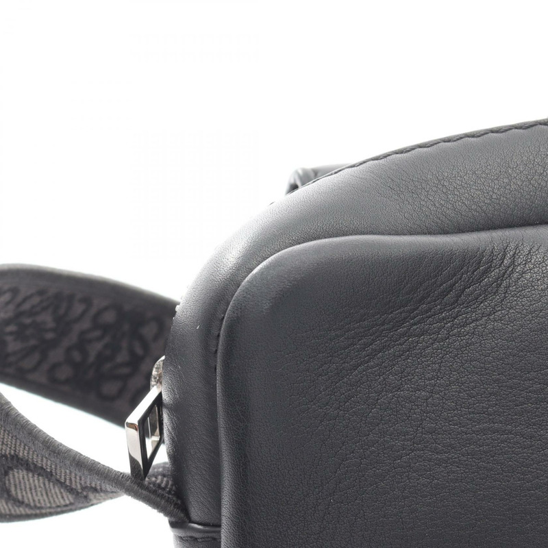 LOEWE 軍裝信差 XS 肩包 B553A72X22 黑色皮革 二手 男士-7
