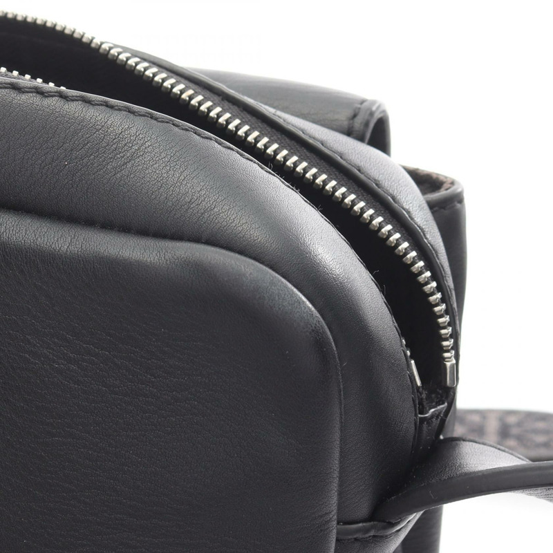 LOEWE 軍裝信差 XS 肩包 B553A72X22 黑色皮革 二手 男士-8