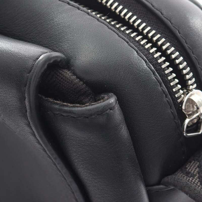 LOEWE 軍裝信差 XS 肩包 B553A72X22 黑色皮革 二手 男士-9