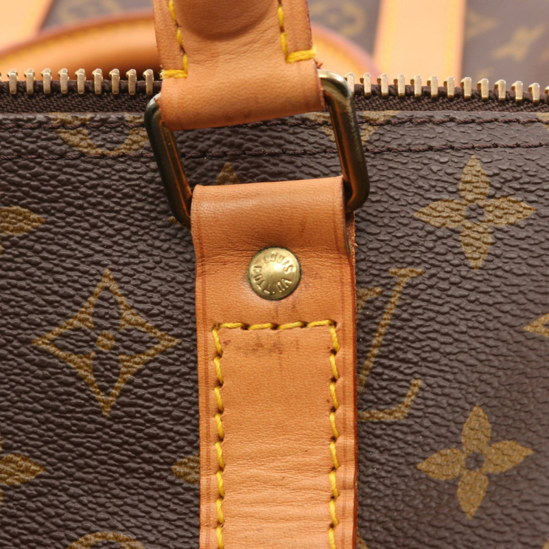 路易威登 Keepall55 手提包 M41424 Monogram 帆布皮革棕色二手 LV-6