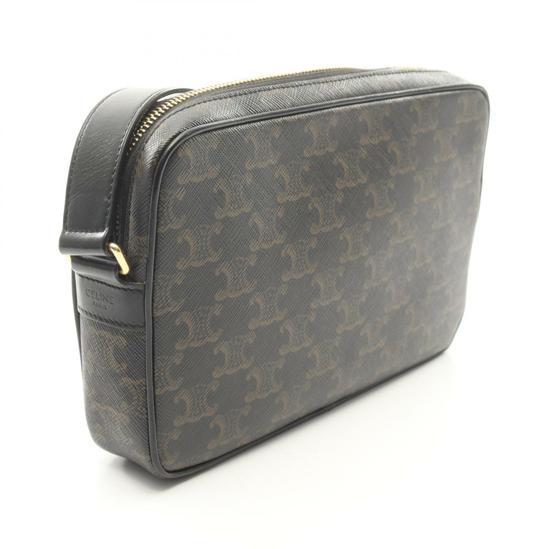 CELINE Triomphe 中斜背包 194502CIM.38OG 帆布皮革-1