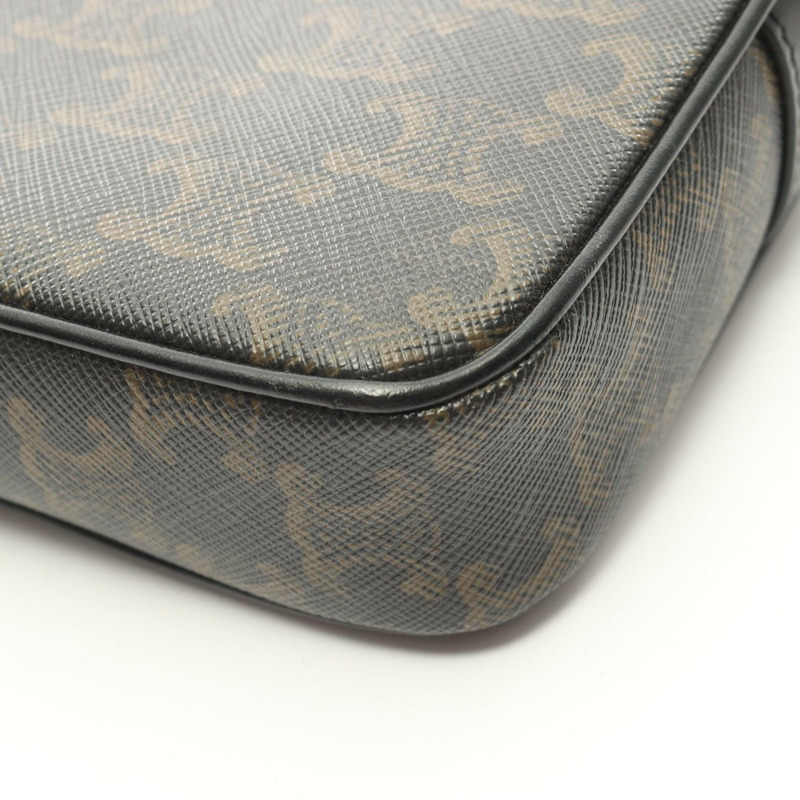 CELINE Triomphe 中斜背包 194502CIM.38OG 帆布皮革-5