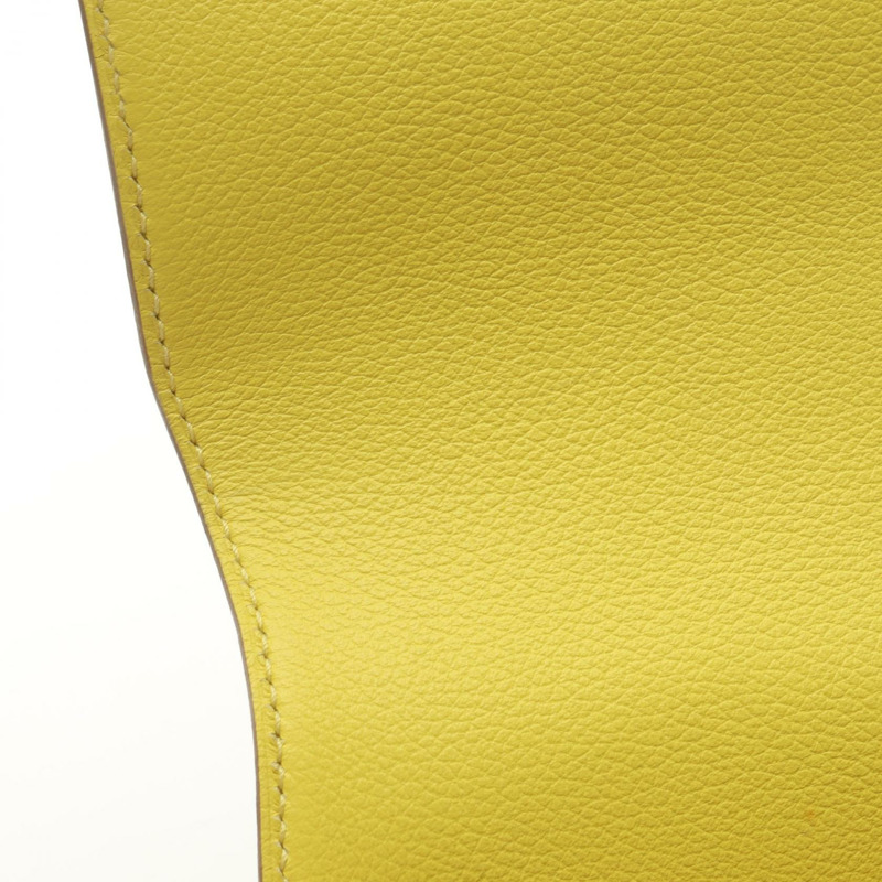 愛馬仕 Roulis 迷你青檸單肩包 Evercolor 黃色皮革 二手 女士 Y GHW-7