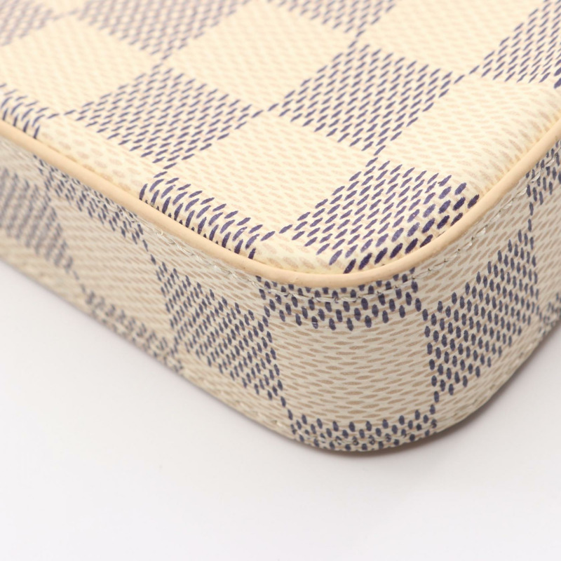 路易威登 Pochette Felice 單肩包 N63106 Damier Azur 帆布 白色 二手-10