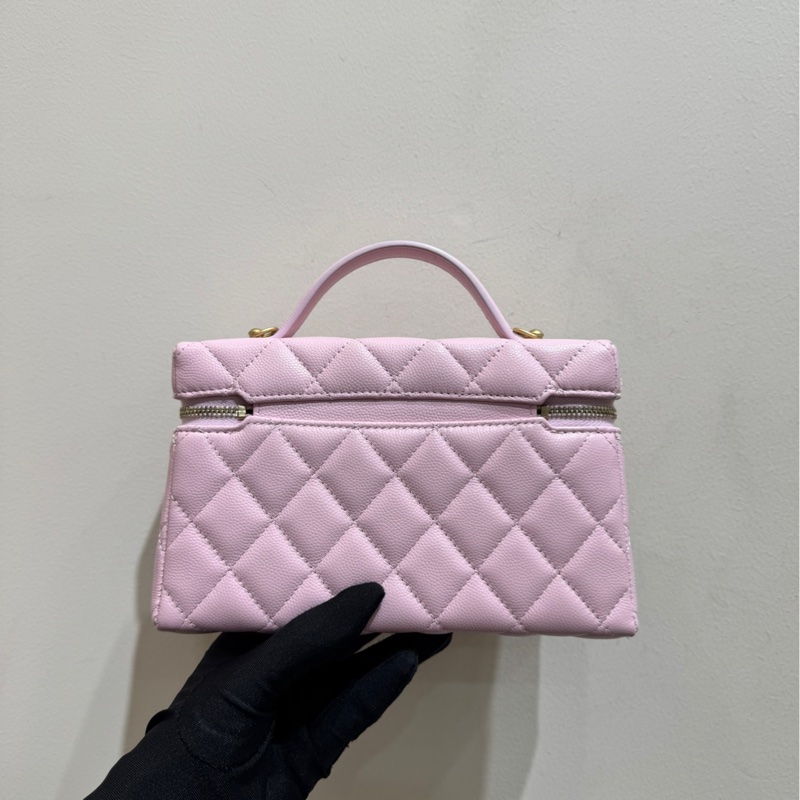 【閒置❤️全套】Chanel 25P飯盒包手柄長盒子櫻花粉拉絲金扣 斜挎包-2