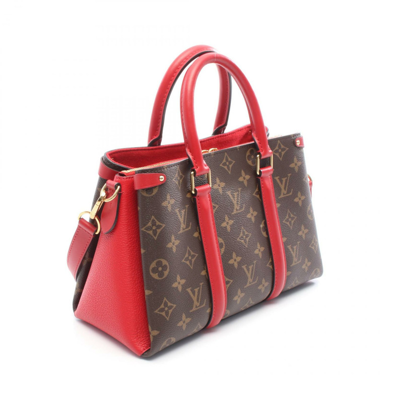 路易威登 Soufflot NV BB 單肩斜背包 M44818 Monogram 紅色 二手-1