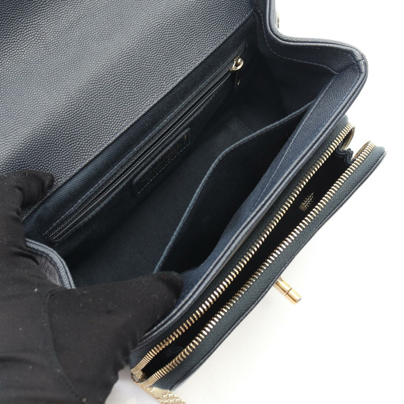 香奈兒 (CHANEL) Business Affinity Matelasse 單肩斜背包 A93607 小牛皮 GHW-2