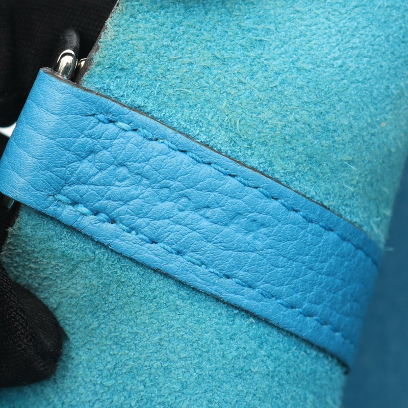 愛馬仕 Picotin Lock PM 托特包，Clemence 皮革，藍色 Zanzibar SHW，二手-4