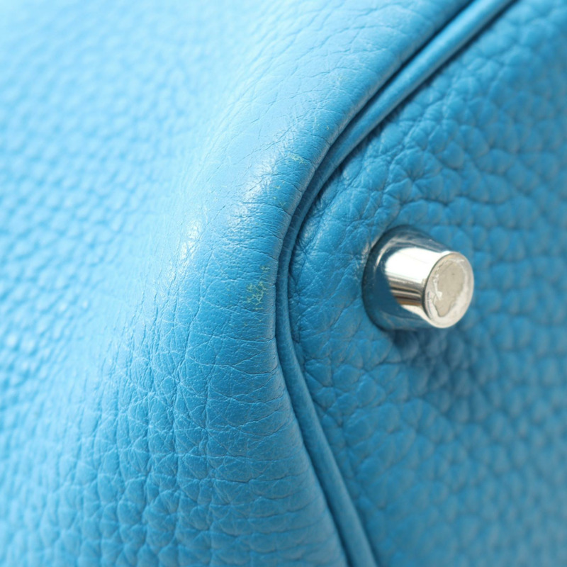 愛馬仕 Picotin Lock PM 托特包，Clemence 皮革，藍色 Zanzibar SHW，二手-5