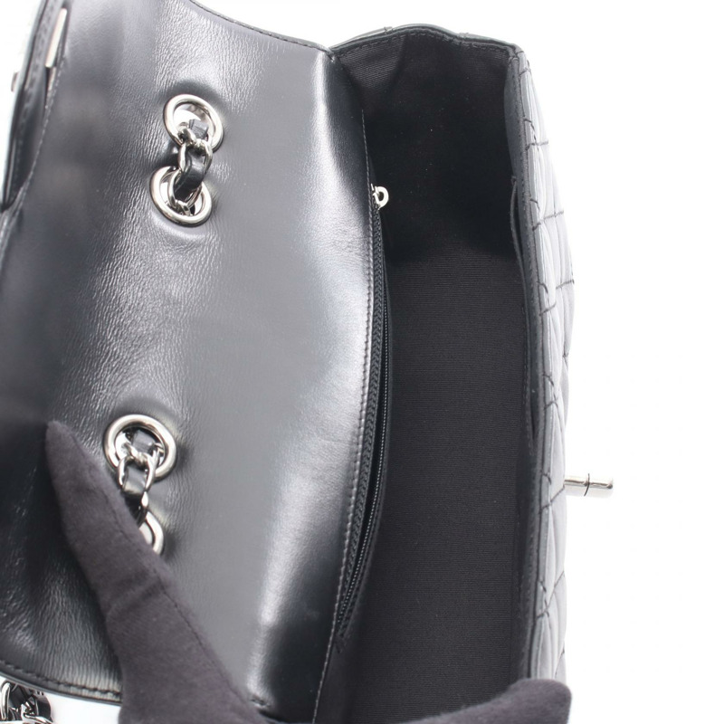 香奈兒 (CHANEL) 絎縫鏈條肩背包，羊皮材質，黑色，SHW，二手，女士 CC-2