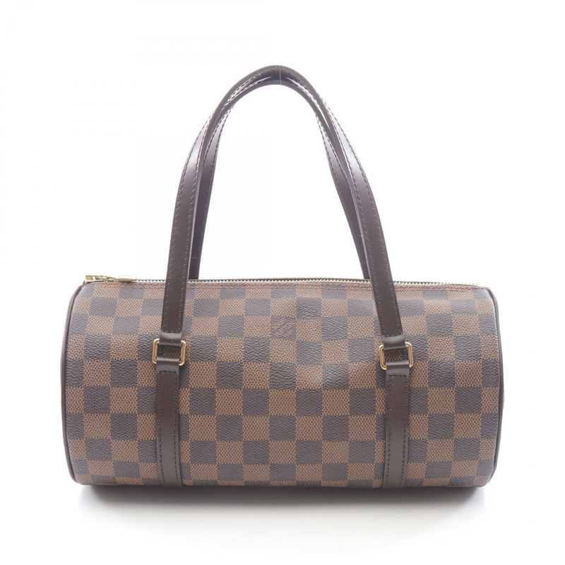 路易威登 Papillon 26 單肩手提包 N51304 Damier 皮革 Ebene 二手-0