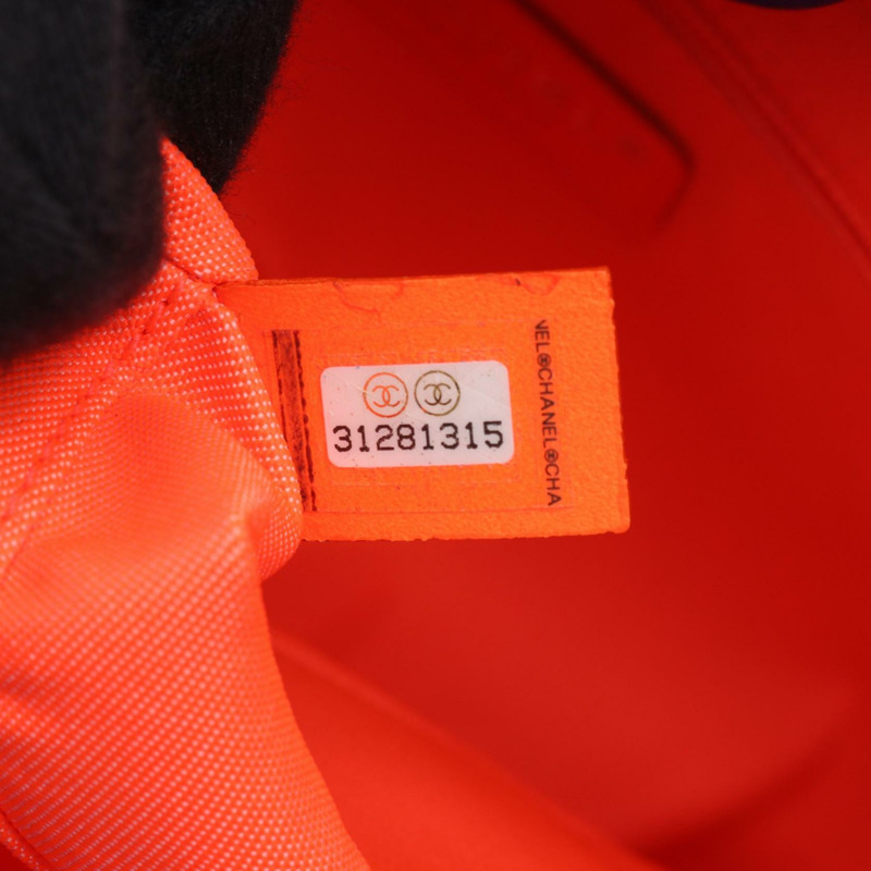 香奈兒 Deauville PM 手提包鏈條單背包 A66939 帆布皮革 藍色 紅色 二手-4